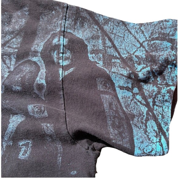 Vintage 00s Slipknot All Over Print Band Music Tour T-Shirt FLAWS - Picture 4 of 16